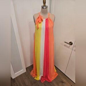 Colorful Sleeveless Maxi Dress